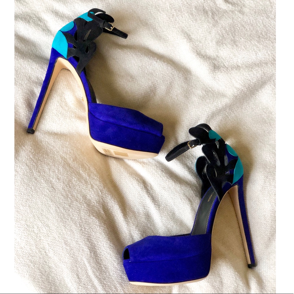 Brand New Sergio Rossi Platform Royal Tricolore Rare Edition